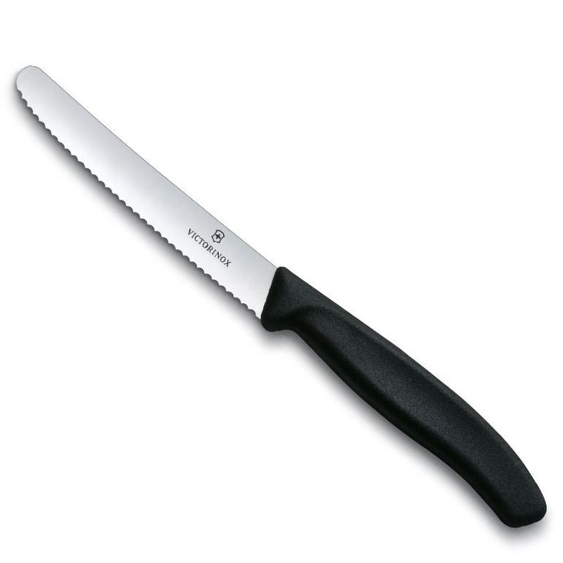 Victorinox tomat/bordkniv 11cm riflet svart