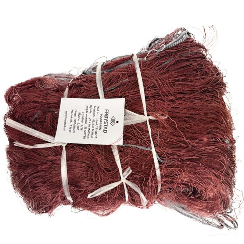 Saithe gillnet 1.5x4 63mm red/brown rigged